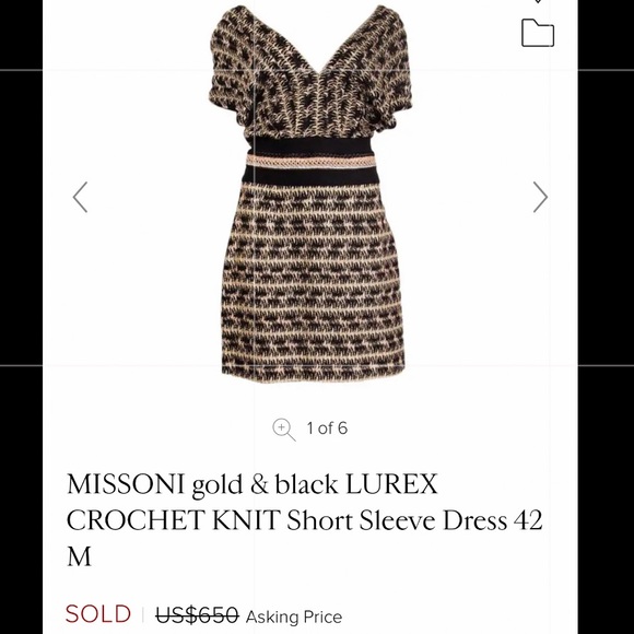 Amazing Missoni Crochet Knit S/S Dress-Perfect for Fall 🍁🍂 - Picture 8 of 8